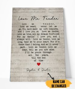 Gearhumans 3D ELV PRL Love Me Tender Custom Name Canvas