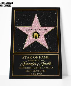 Gearhuman 3D Parents Day Star Of Fame Custom Name Custom Text Canvas