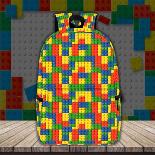 Gearhumans 3D Lego Lego Fabric Custom Backpack