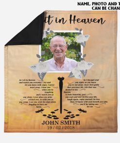 Gearhuman 3D Parents Day As I Sit In Heaven Custom Photo Custom Name Custom Text Quilt