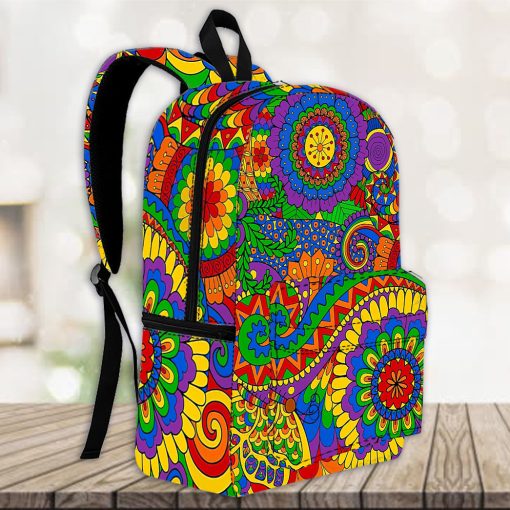 Gearhumans 3D Love And Peace Custom Backpack