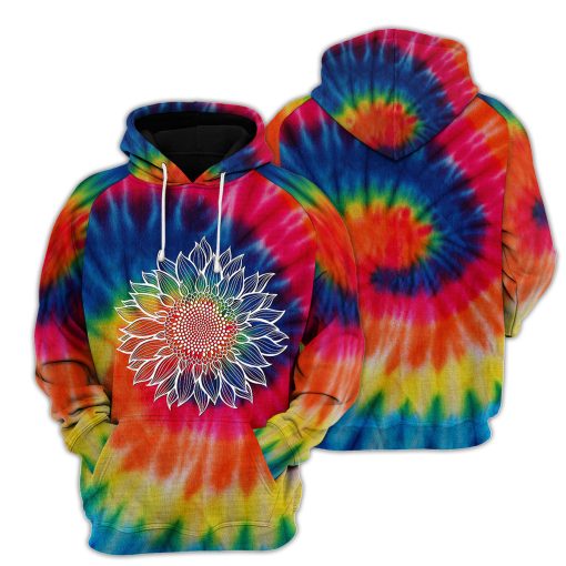 Gearhumans Sunflower Tie Dye - 3D All Over Printed Shirt
