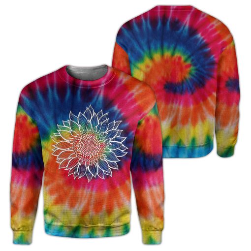 Gearhumans Sunflower Tie Dye - 3D All Over Printed Shirt - Image 2