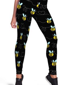 Gearhumans Black Bee Full Print Leggings