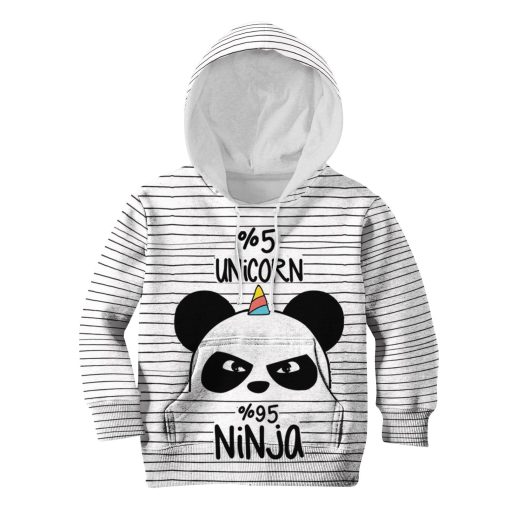 5% Unicorn 95% Ninja Custom Hoodies T-shirt Apparel HD-UNI110112K kid 3D apparel Kid Hoodie S/6-8