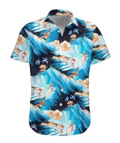 Gearhumans 3D Surfing Hawaii Shirt