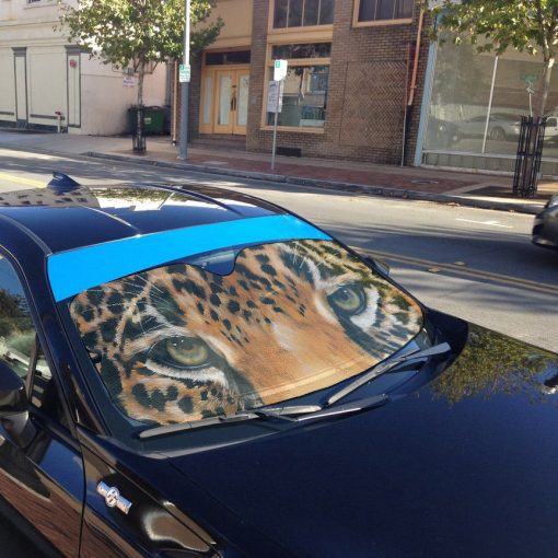 Gearhumans 3D Leopard Eyes Sunshade - Image 8