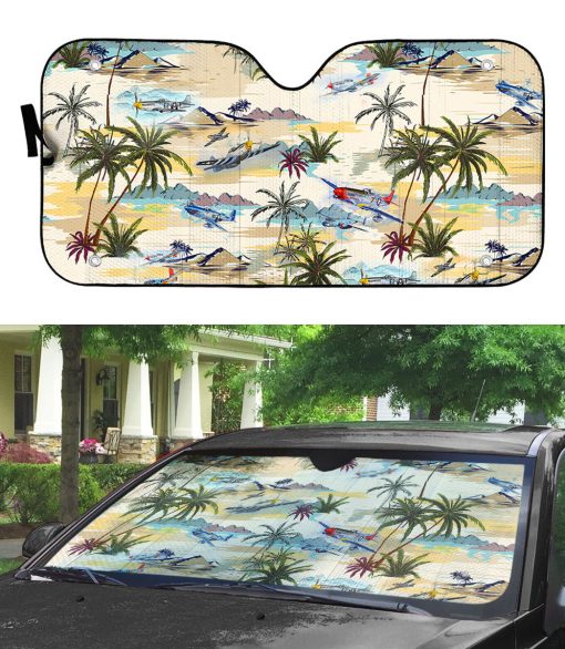 Gearhumans 3D Aircraft Hawaii Car Auto Sunshade