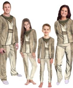 Gearhumans 3D S.W Yoda Cosplay Custom Family Pajamas