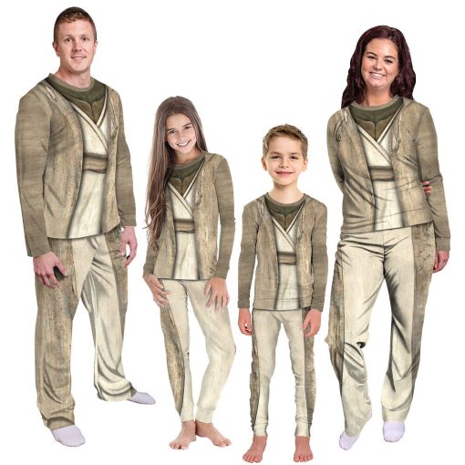 Gearhumans 3D S.W Yoda Cosplay Custom Family Pajamas