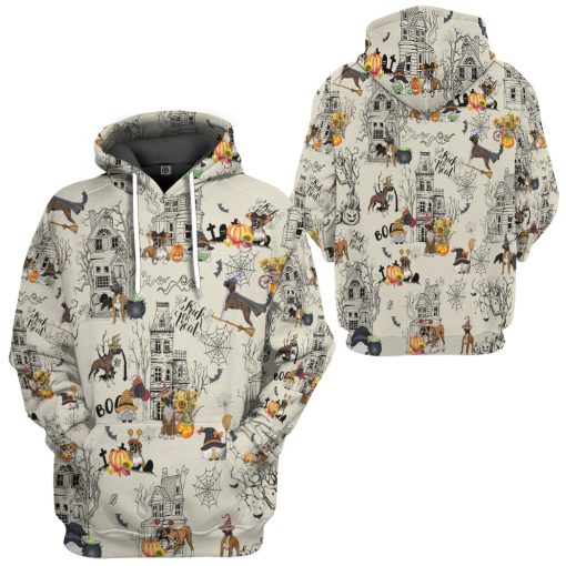 Gearhumans 3D Halloween Town With Boxer Custom Tshirt Hoodie Apparel