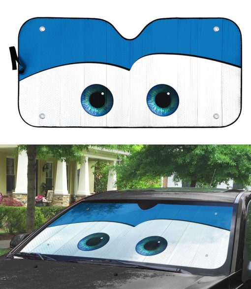 Gearhumans 3D Blue Auto Sun Shade