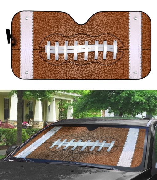 Gearhumans 3D American Football Car Auto Sunshade