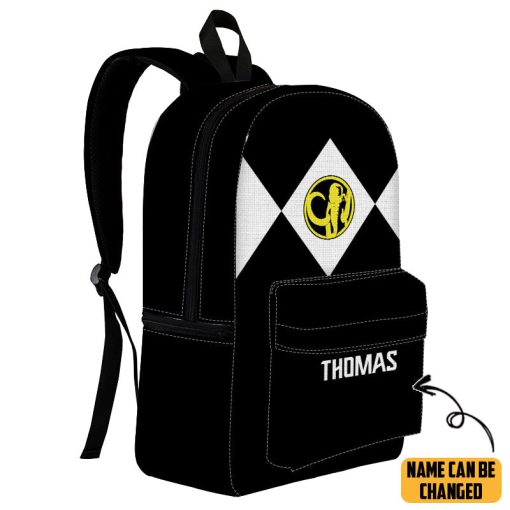 Gearhumans 3D Black Ranger Custom Name Backpack