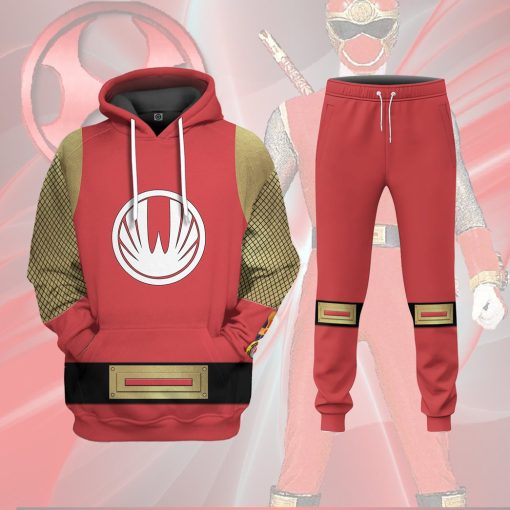 Gearhumans 3D The Red Wind Rangers Ninja Storm Custom Tshirt Hoodie Apparel - Image 19