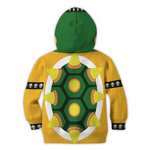 Gearhumans 3D Bowser Custom Kid Hoodie Tshirt Apparel 5 Gearhumans 3D Bowser Custom Kid Hoodie Tshirt Apparel - Image 5