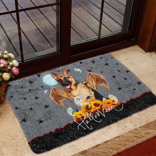 Gearhumans 3D Halloween Vampire German Shepherd Custom Doormat 6 Gearhumans 3D Halloween Vampire German Shepherd Custom Doormat - Image 5