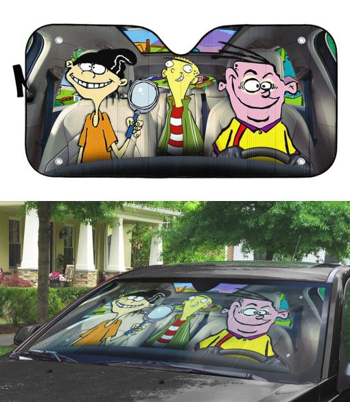 Gearhumans 3D Ed Edd n Eddy Custom Car Auto Sunshade - Image 3