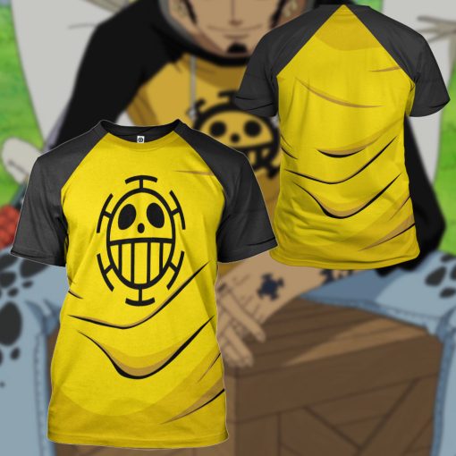 Gearhumans 3D One Piece Trafalgar DW ater Law  Custom Hoodie Tshirt Apparel - Image 9