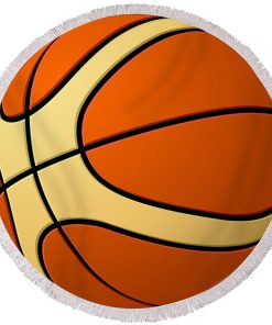 Gearhumans 3D Basketball Custom Round Beach Towel
