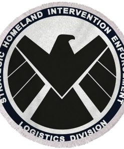 Gearhumans 3D Agents Of S.H.I.E.L.D Custom Round Beach Towel