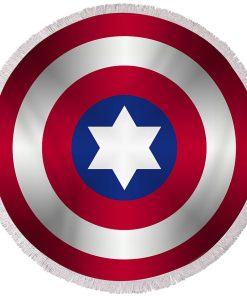 Gearhumans 3D Captain America Shield Custom Round Beach Towel