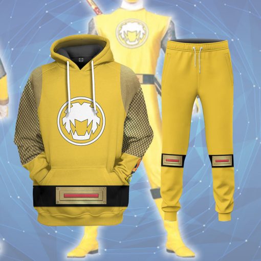 Gearhumans 3D The Yellow Wind Rangers Ninja Storm Custom Sweatpants - Image 5