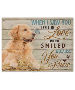 Gearhumans 3D When I Saw You Golden Retriever Custom Canvas