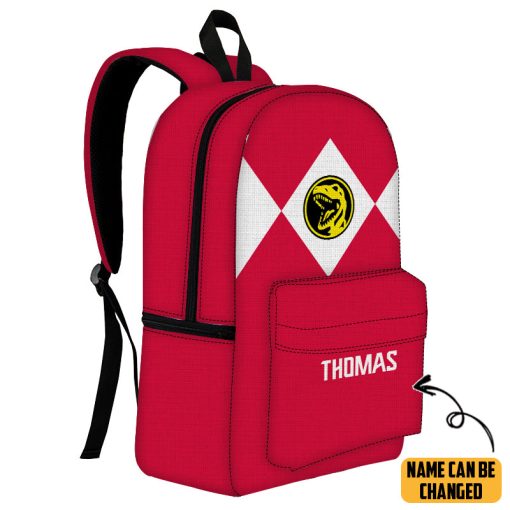 Gearhumans 3D Red Ranger Custom Name Backpack - Image 2