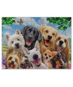 Gearhumans 3D Happy Dogs Day Custom Canvas