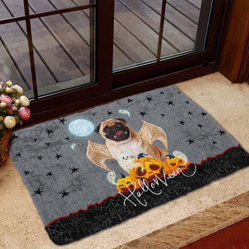 Gearhumans 3D Halloween Vampire Pug Custom Doormat - Image 5