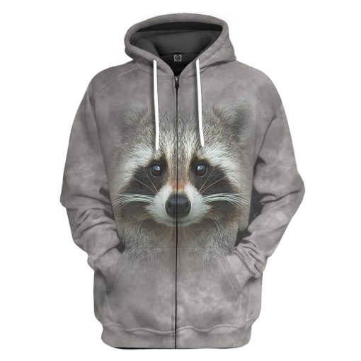 Gearhumans 3D Raccoon Custom Tshirt Hoodie Apparel - Image 4