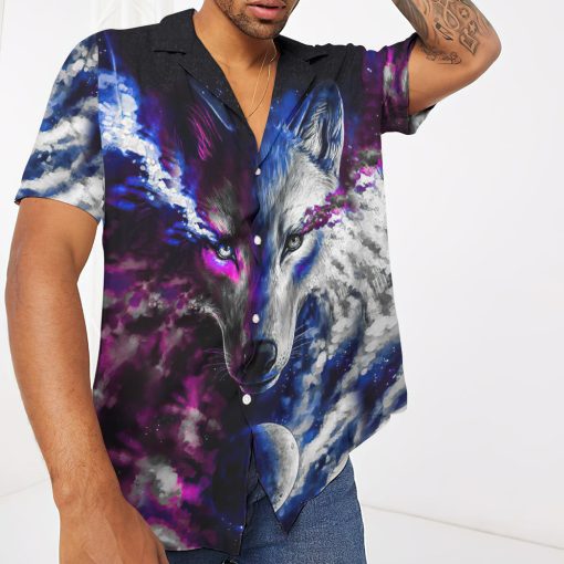 Gearhumans 3D Fantasy Wolf Custom Hawaii Shirt - Image 3