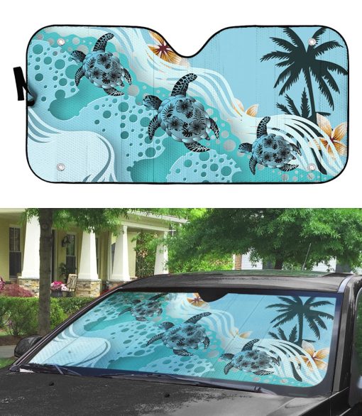 Gearhumans 3D Sea Turtle Hawaii Car Auto Sunshade