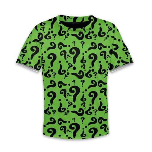 Gearhumans 3D DC The Riddler Custom Kid Hoodie 3 Gearhumans 3D DC The Riddler Custom Kid Hoodie - Image 3