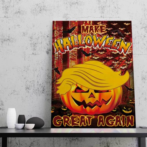 Gearhumans 3D Make Halloween Great Again Custom Canvas