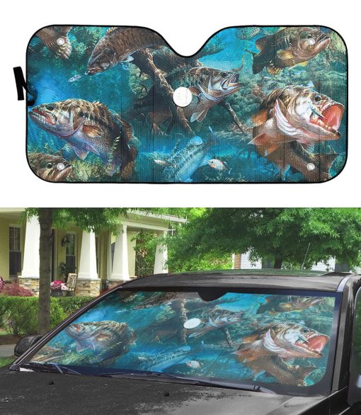 Gearhumans 3D Bass Fishing Custom Sunshade - Image 3