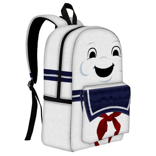 Gearhumans 3D Ghostbuster Stay Puft Marshmallow Man Custom Backpack - Image 2