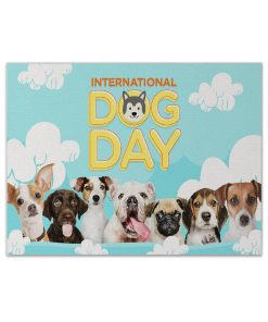 Gearhumans 3D International Dog Day Custom Canvas