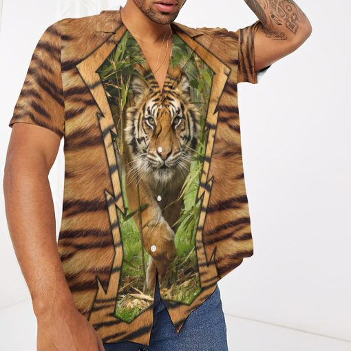 Gearhumans 3D Jungle Tiger Custom Hawaii Shirt - Image 3