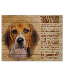 Gearhumans 3D Things We Learn From A Dog Custom Canvas