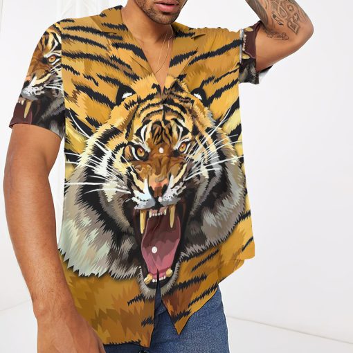Gearhumans 3D Tiger Roar Custom Hawaii Shirt