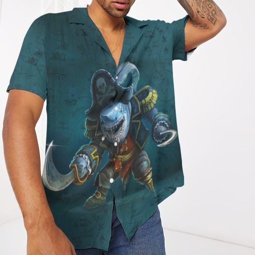 Gearhuman 3D Pirate Shark Custom Hawaii Shirt - Image 3