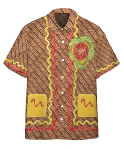 Gearhumans 3D Halloween Burger Costume Custom Hawaii Shirt