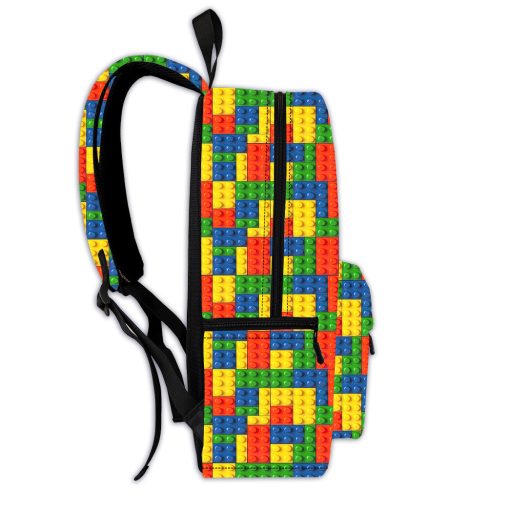 Gearhumans 3D Lego Lego Fabric Custom Backpack