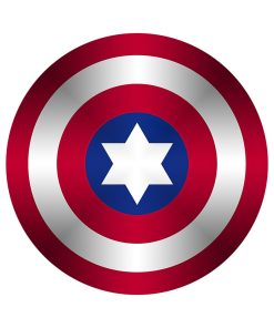 Gearhumans 3D Captain America Shield Custom Round Rug