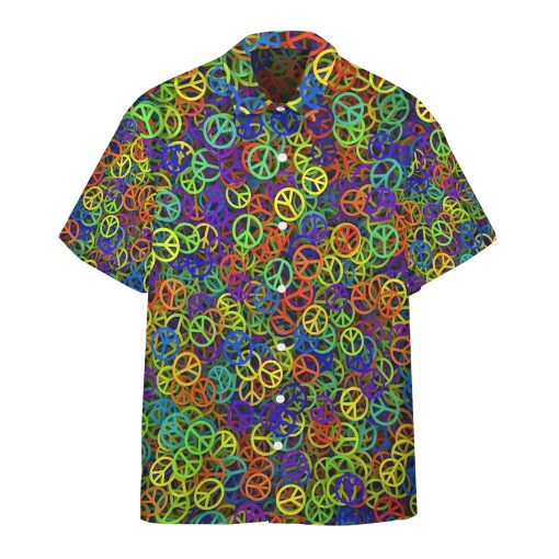 Gearhumans 3D Hippe Peace Custom Hawaii Shirt