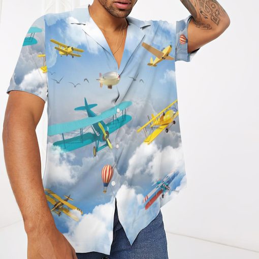 Gearhumans 3D Aerobatic Planes Custom Hawaii Shirt 3 Gearhumans 3D Aerobatic Planes Custom Hawaii Shirt - Image 3