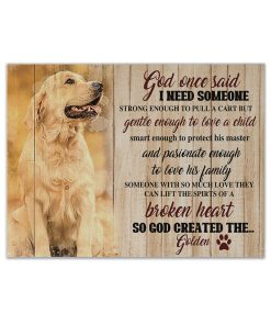 Gearhumans 3D Golden Retriever God Once Said Custom Canvas