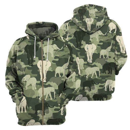 Gearhumans Camo Elephant - 3D All Over Printed Shirt - Image 4